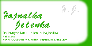 hajnalka jelenka business card